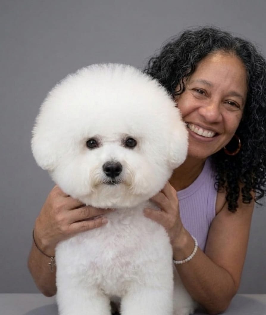 Ivani Novais com pet